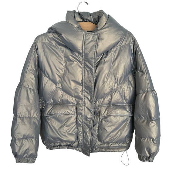 lattier Jackets & Blazers - Lattier 100% Down Silver Puffer | Gorpcore Techwear Scandinavian Minimalist sz M